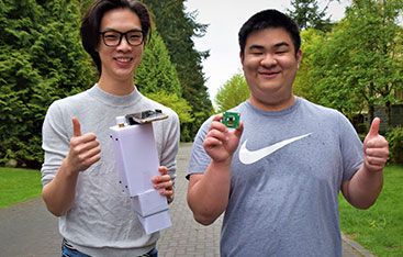 Tienlan Sun et Daniel Fan, lauréats du Prix d'Innovation Weston pour les jeunes 2021.