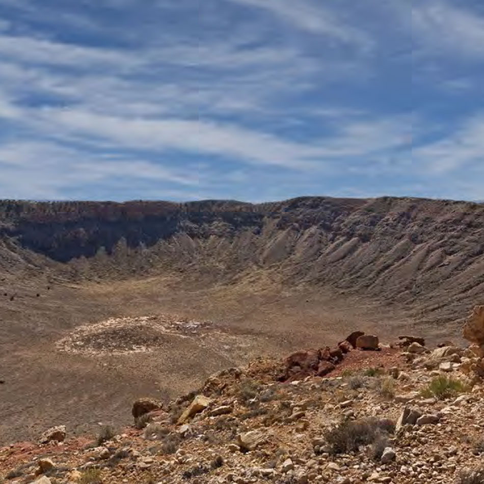 Un cratère météoritique sur Terre.