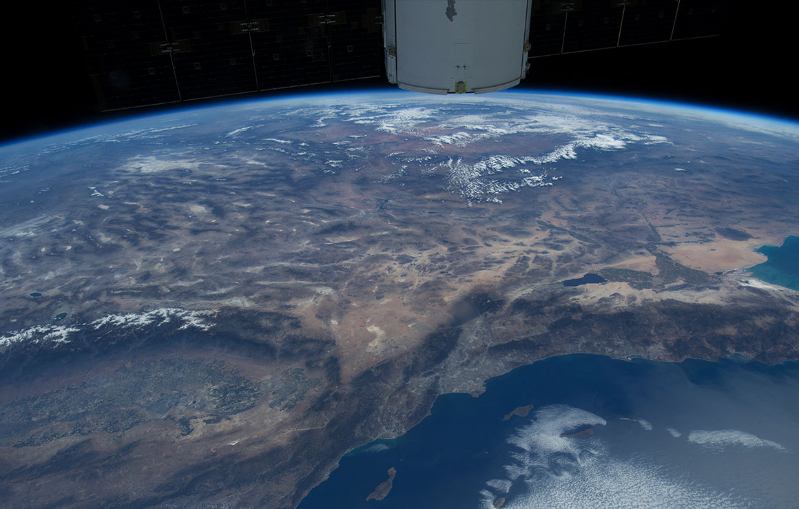 La Terre vue de la Station spatiale internationale.